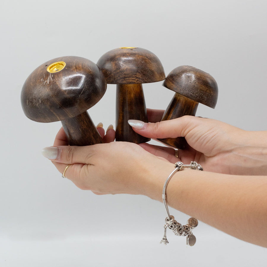 Set of Three Mushroom Incense Cone Burners